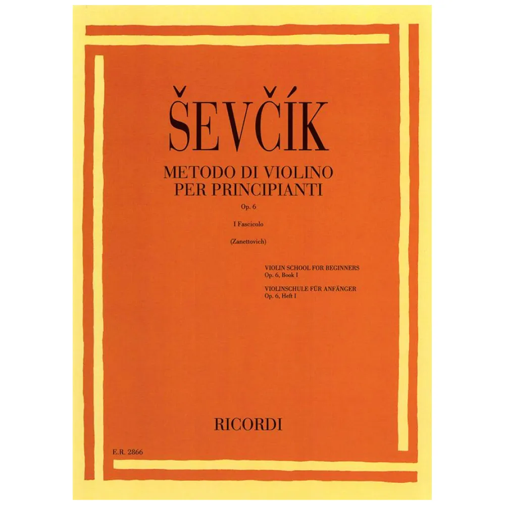 SEVCIK METODO DI VIOLINO PER PRINCIPIANTI Op. 6