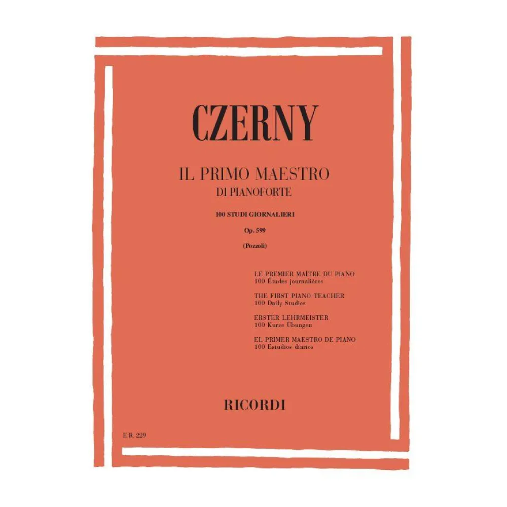 CZERNY OP.599 IL PRIMO MAESTRO DI PIANOFORTE