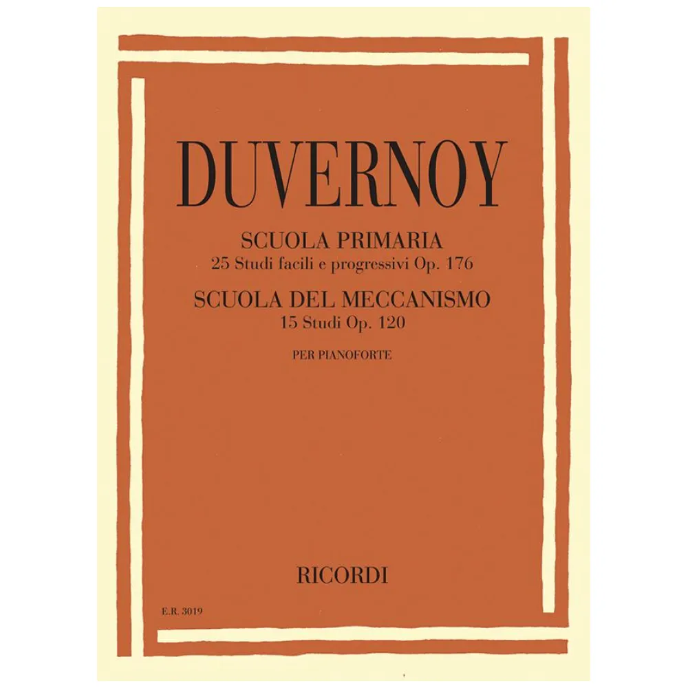 DUVERNOY SCUOLA PRIMARIA – SCUOLA DEL MECCANISMO PIANOFORTE – OP 120 OP. 176