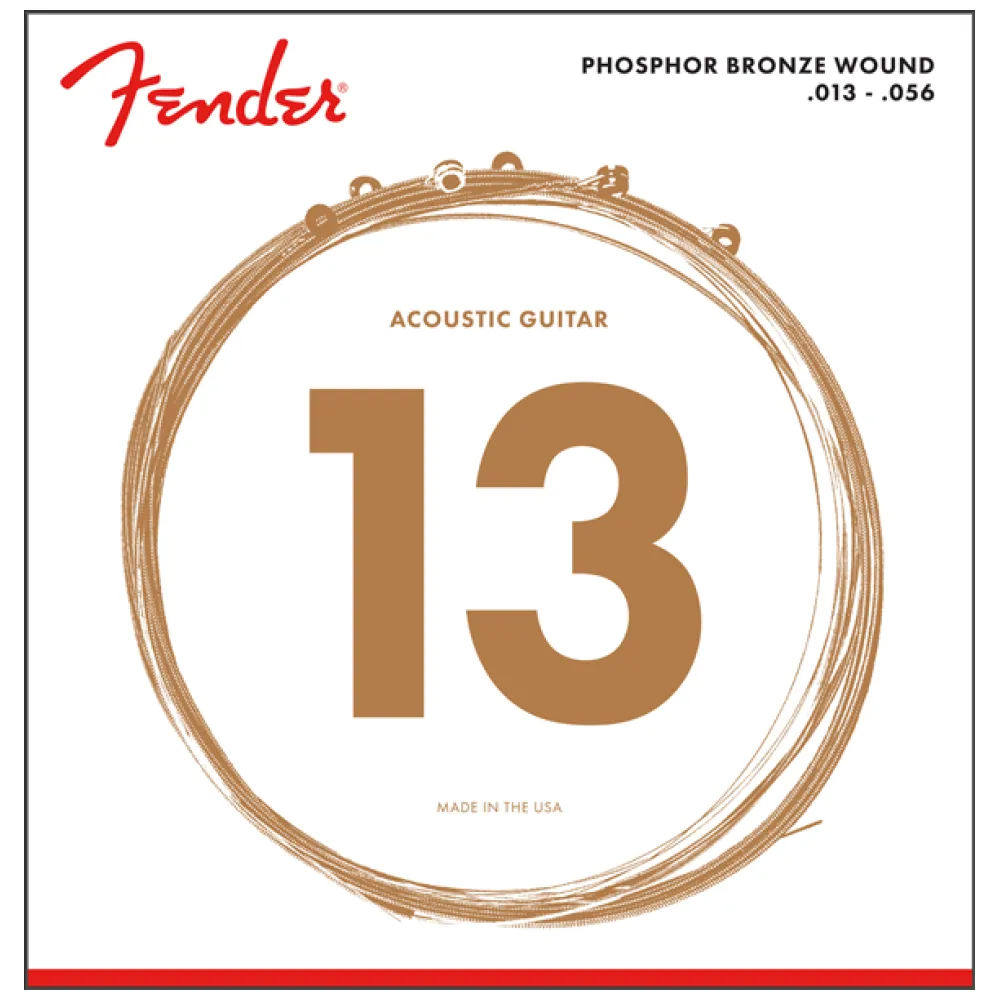 FENDER PHOSPHOR BRONZE ACOUSTIC GUITAR STRINGS 13/56
