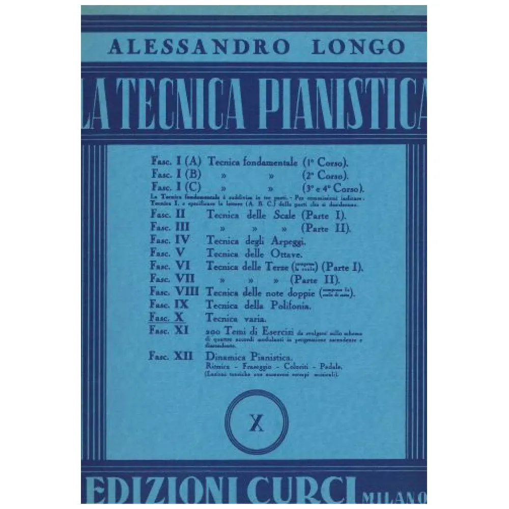 ALESSANDRO LONGO LA TECNICA PIANISTICA X