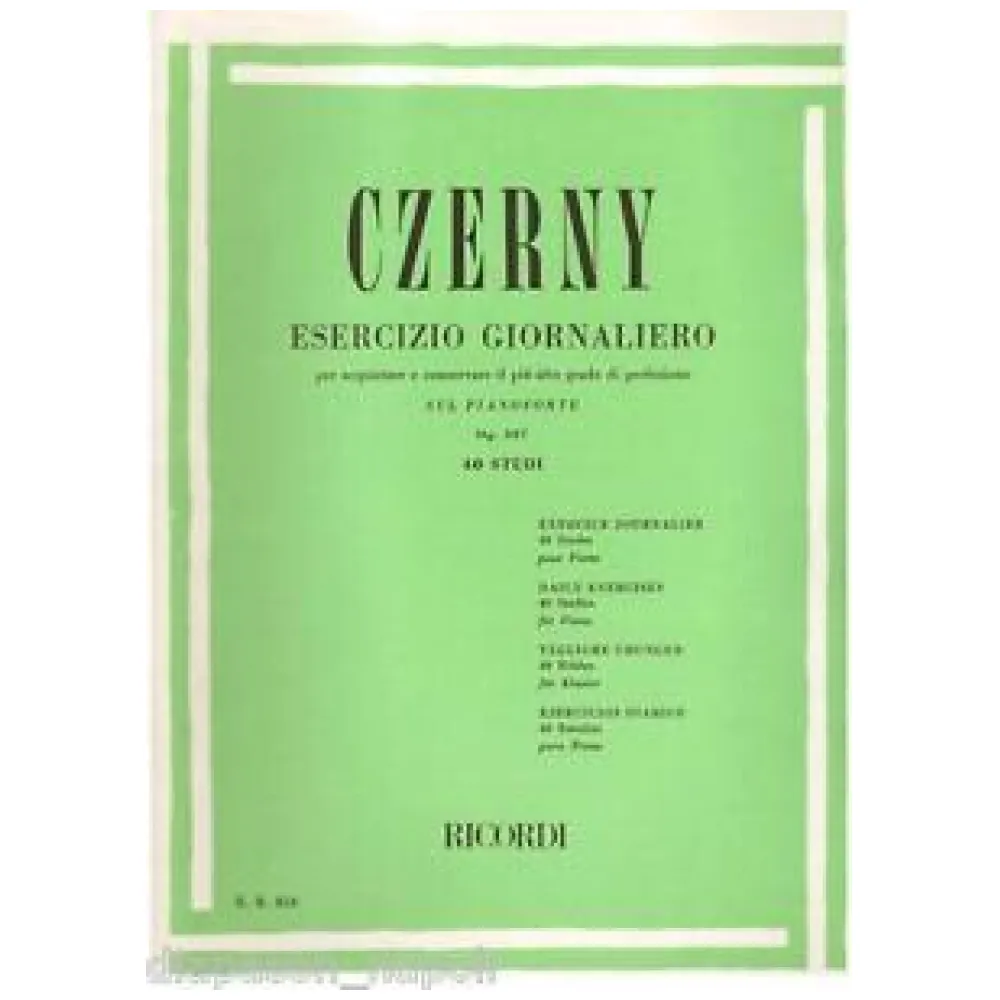 CZERNY OP.337 ESERCIZIO GIORNALIERO SUL PIANOFORTE