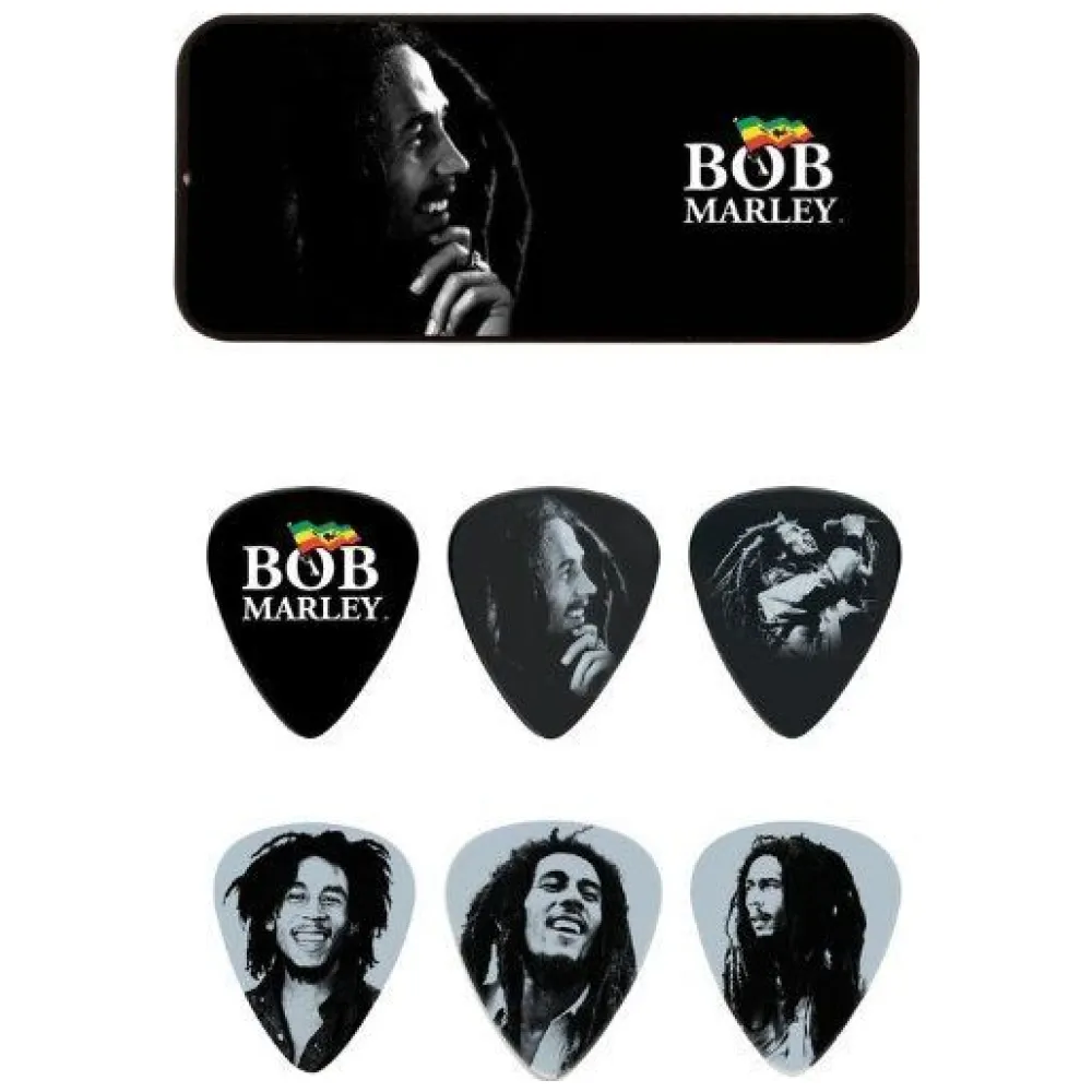 DUNLOP BOB – PT04H BOB MARLEY SILVR BOX PLETTRI