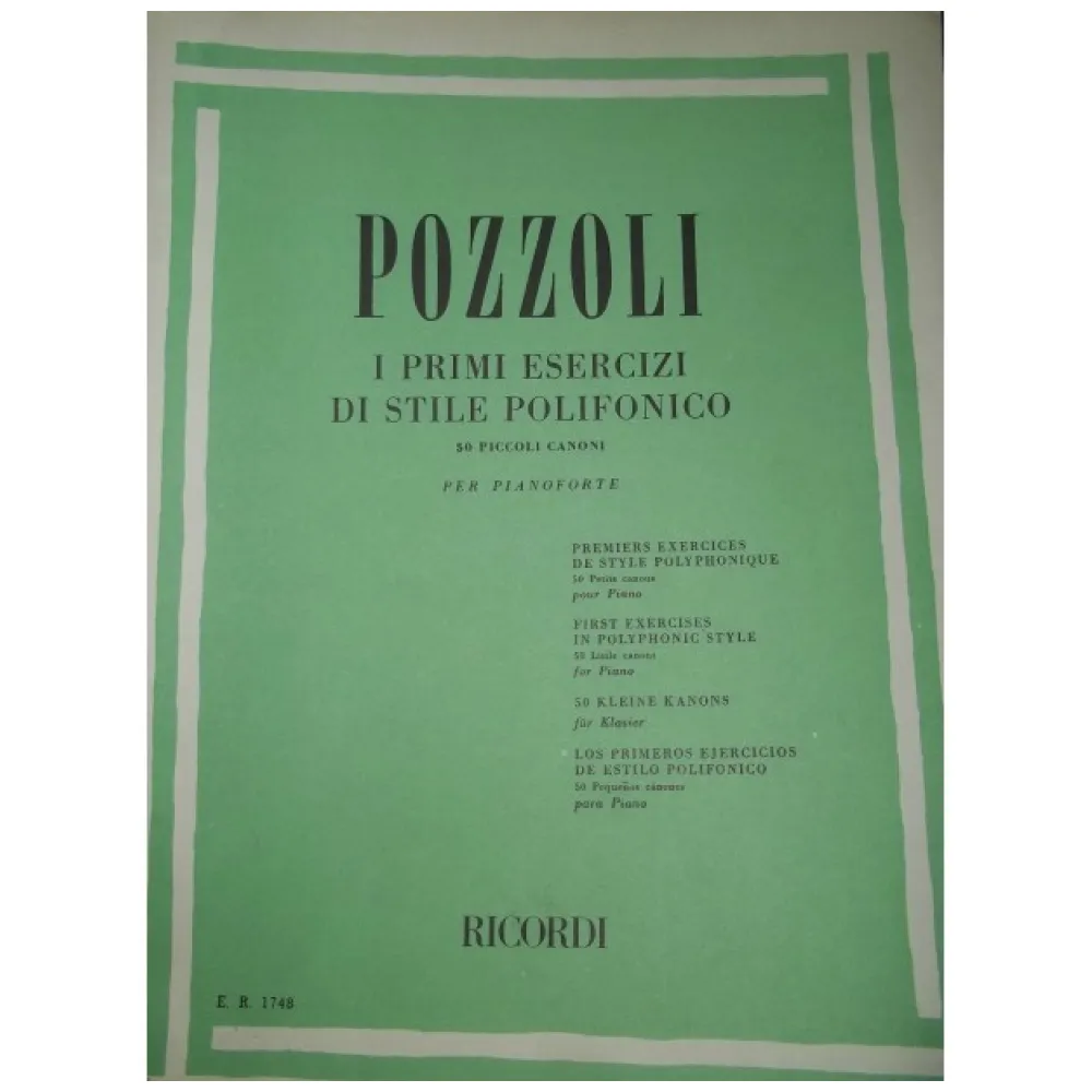 POZZOLI I PRIMI ESERCIZI DI STILE POLIFONICO –