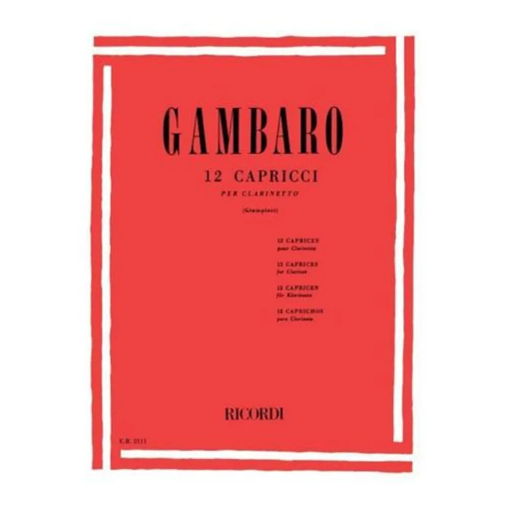 GAMBARO 12 CAPRICCI PER CLARINETTO