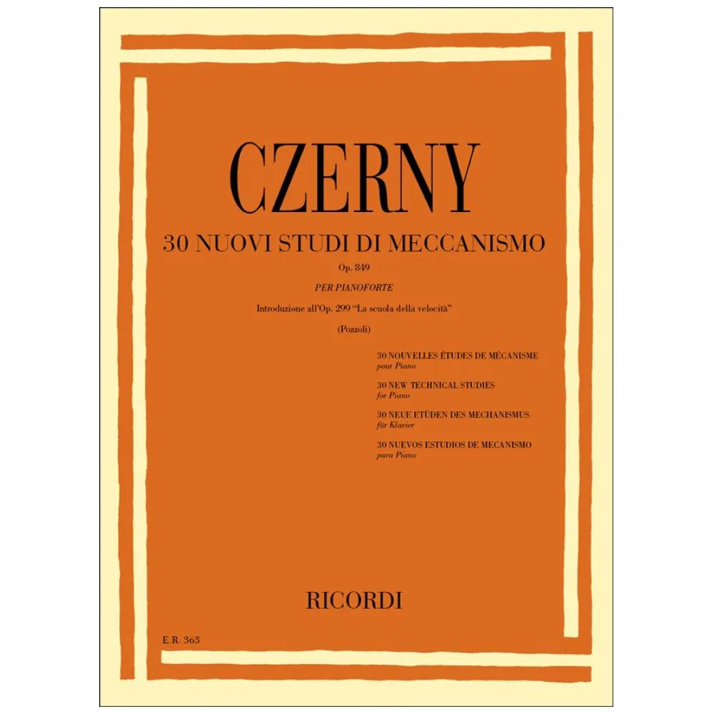 CZERNY OP.849 – 30 NUOVI STUDI DI MECCANISMO