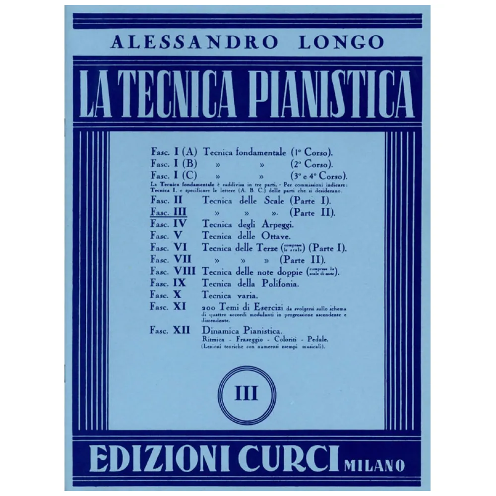 ALESSANDRO LONGO LA TECNICA PIANISTICA III