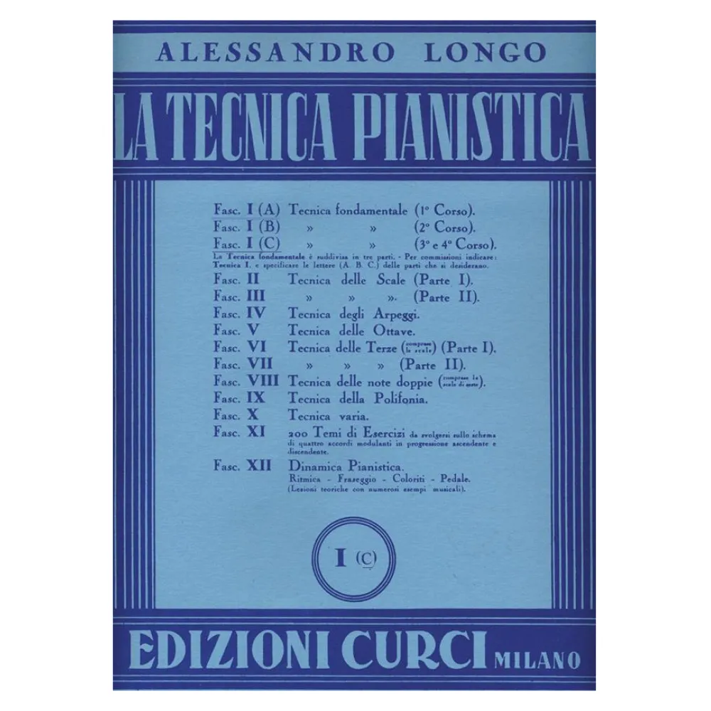 ALESSANDRO LONGO LA TECNICA PIANISTICA I°C