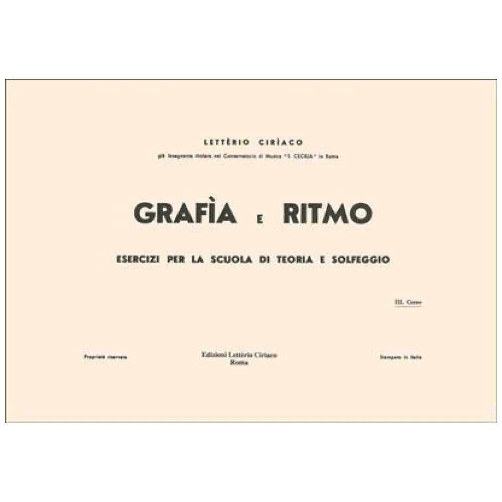 LETTERIO CIRIACO GRAFIA E RITMO III° CORSO