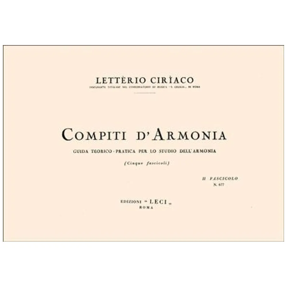 LETTERIO CIRIACO COMPITI D’ARMONIA FASC. II