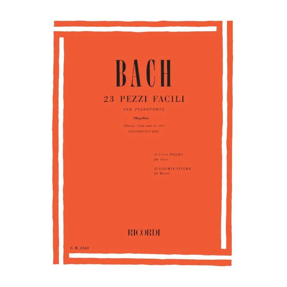 BACH 23 PEZZI FACILI + CD (SENZA NOTE IN CALCE)