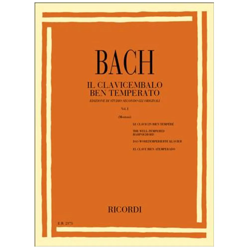 BACH IL CLAVICEMBALO BEN TEMPERATO VOL. I° RICORDI