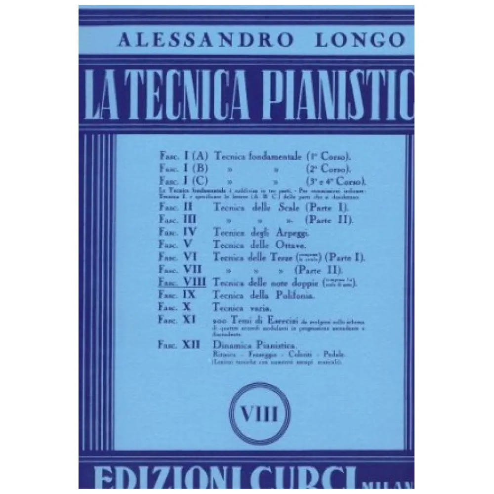 ALESSANDRO LONGO LA TECNICA PIANISTICA VIII