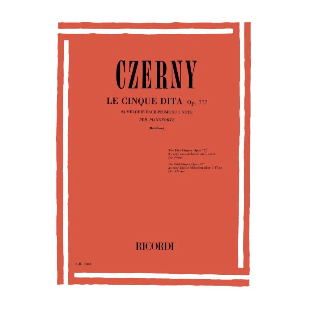 CZERNY OP.777 LE CINQUE DITA