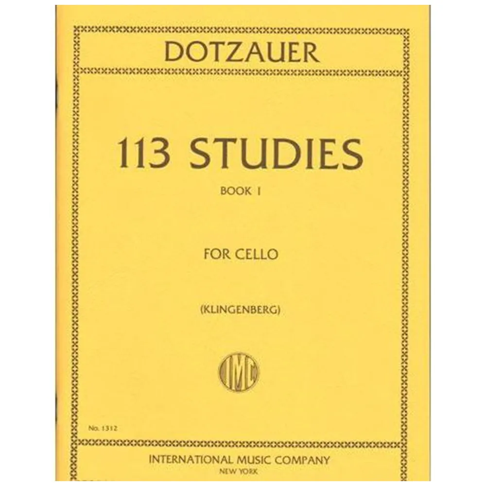 DOTZAUER 113 STUDIES FOR CELLO SOLO VOL I°