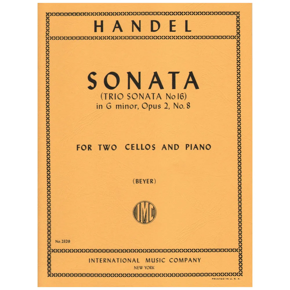 HANDEL SONATA IN G MINOR FOR STRING BASS AND PIANO