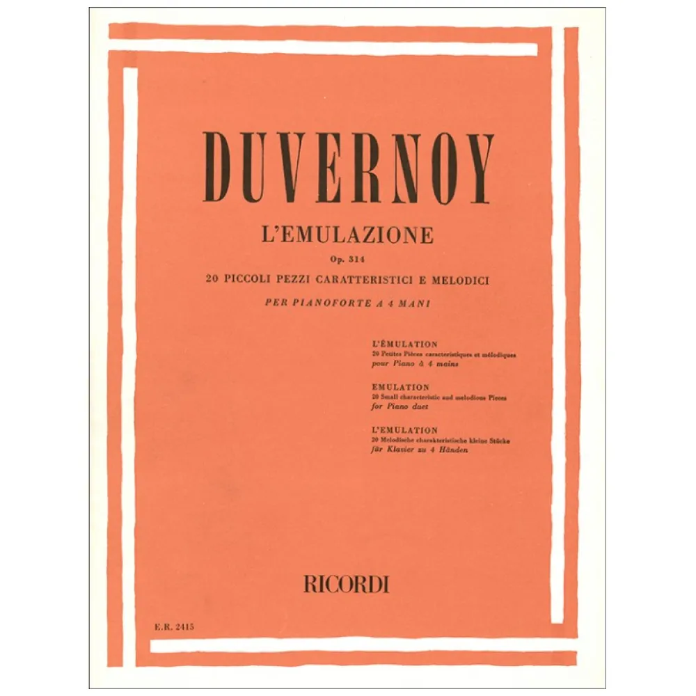 DUVERNOY SCUOLA DEL MECCANISMO 15 STUDI OP. 120 RICORDI