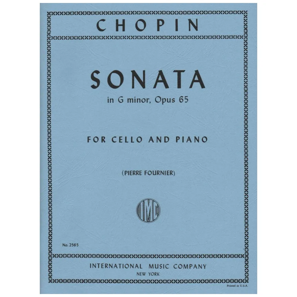 CHOPIN SONATA IN G MINOR – OPUS 65 FOR CELLO AND PIANO