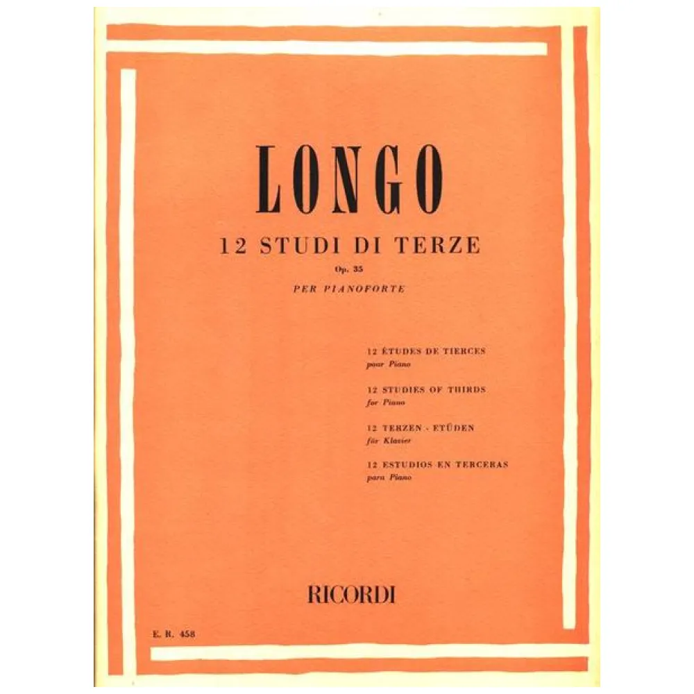 LONGO 12 STUDI DI TERZE OP. 35 PER PIANOFORTE