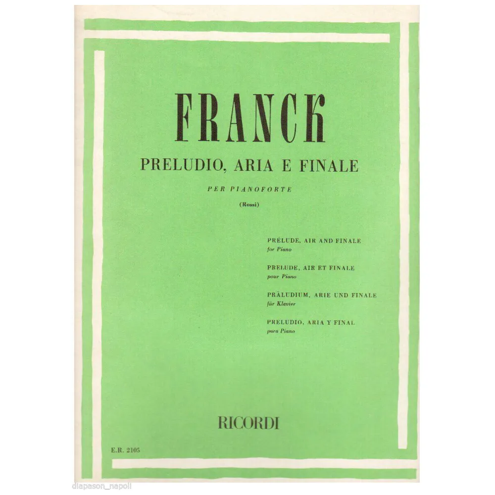 FRANCK PRELUDIO ARIA E FINALE