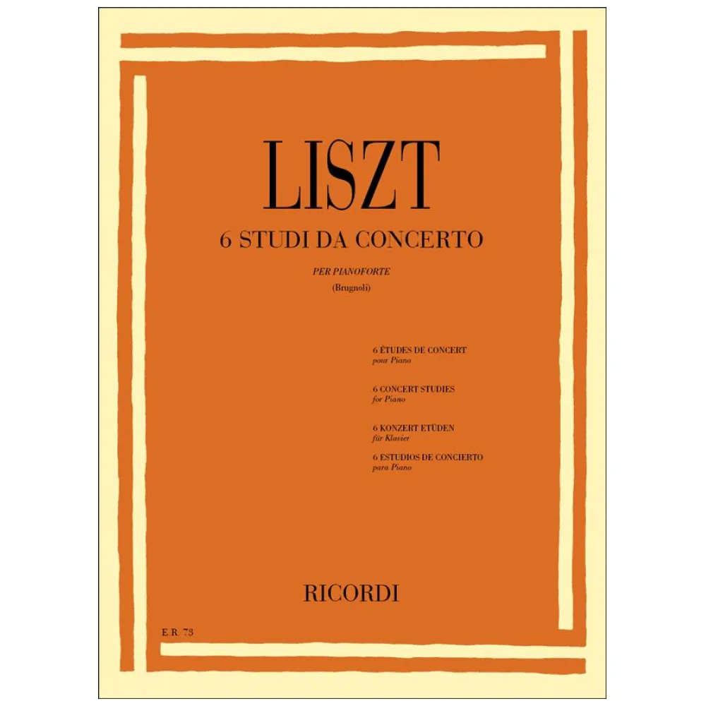 LISZT 6 STUDI DA CONCERTO RICORDI