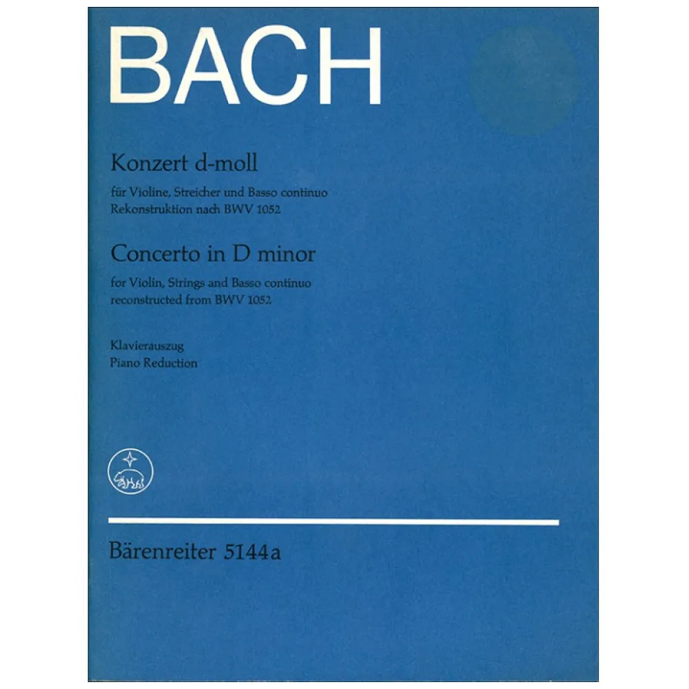 BACH CONCERTO IN D MINOR FOR VIOLIN STRINGS AND BASSO CONTINUO