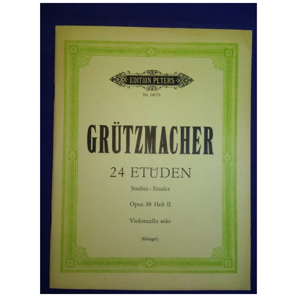 GRUTZMACHER 24 STUDI PER VILONCELLO OP.38 LIBRO I ED PETERS