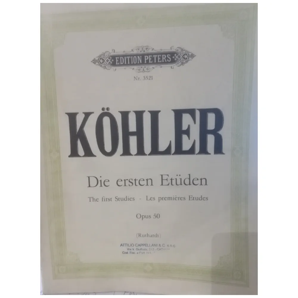 KOHLER DIE ERSTEN ETUDEN OP 50