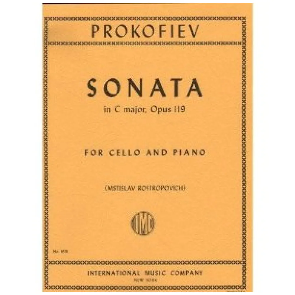 PROKOFIEFF SONATA IN C MAJOR OPUS 119 FOR CELLO AND PIANO