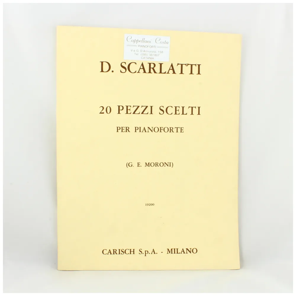 SCARLATTI 20 PEZZI SCELTI PER PIANOFORTE