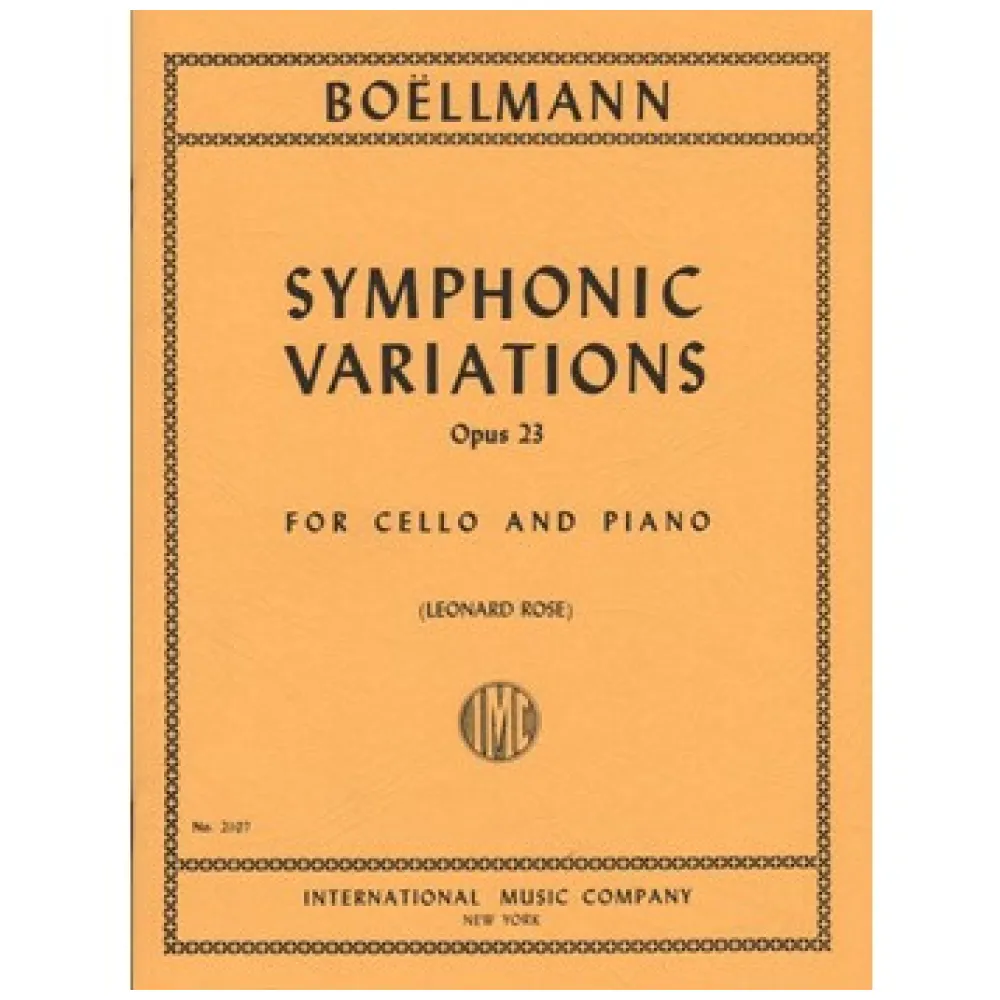 BOELLMANN SYMPHONIC VARIATIONS OPUS 23 FOR CELLO AND PIANO