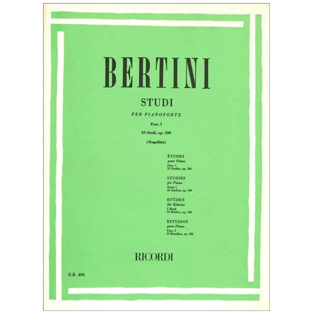 BERTINI STUDI PER PIANOFOTRE FASC.I – 25 STUDI OP.100