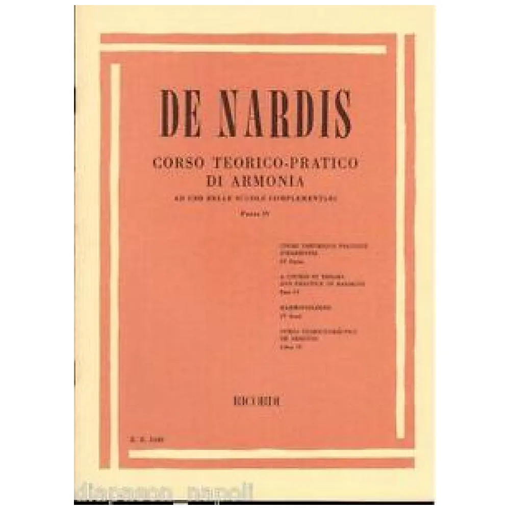 DE NARDIS CORSO TEORICO PRATICO DI ARMONIA IV°