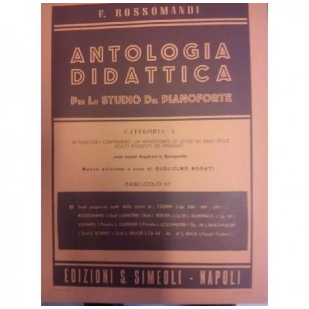 ROSSOMANDI ANTOLOGIA DIDATTICA CAT. A VOL. V