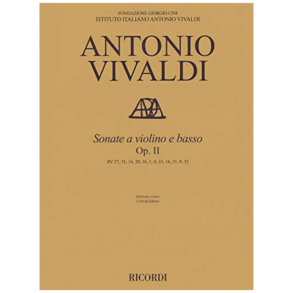 VIVALDI SONATE PER VIOLINO E BASSO CONTINUO OPERA SECONDA