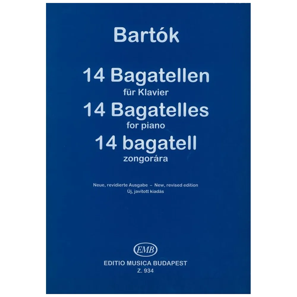 BELA BARTOK 14 BAGATELLES FOR PIANO OP.6