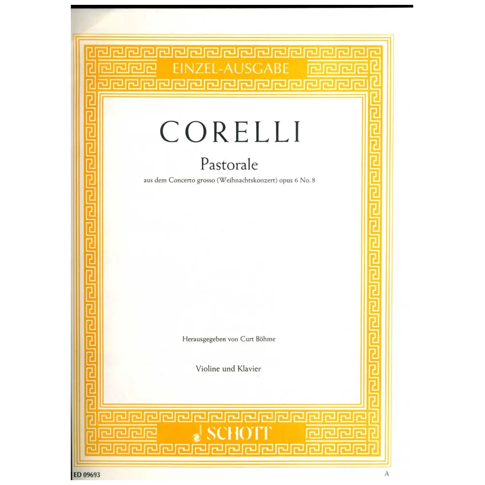 CORELLI PASTORALE OPUS 6 NO.8 VIOLINO E PIANOFORTE