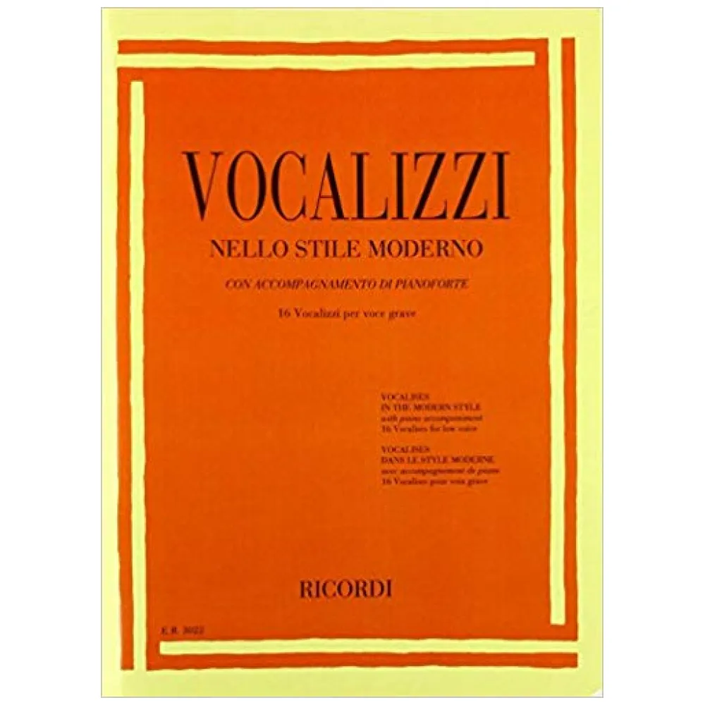 VOCALIZZI NELLO STILE MODERNO 8 VOCALIZZI PER VOCE ACUTA 1° SERIE