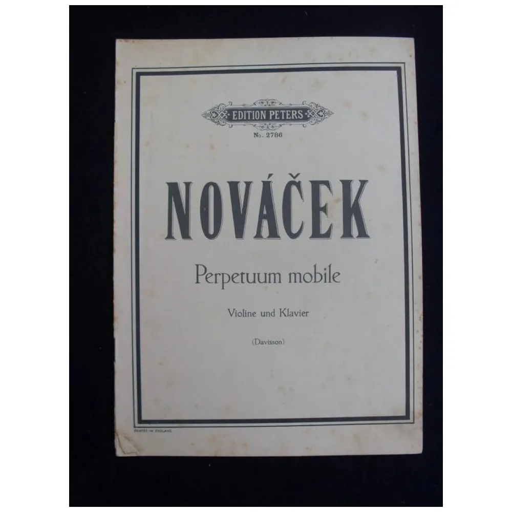 NOVACEK PERPETUUM MOBILE VIOLINO E PIANOFORTE