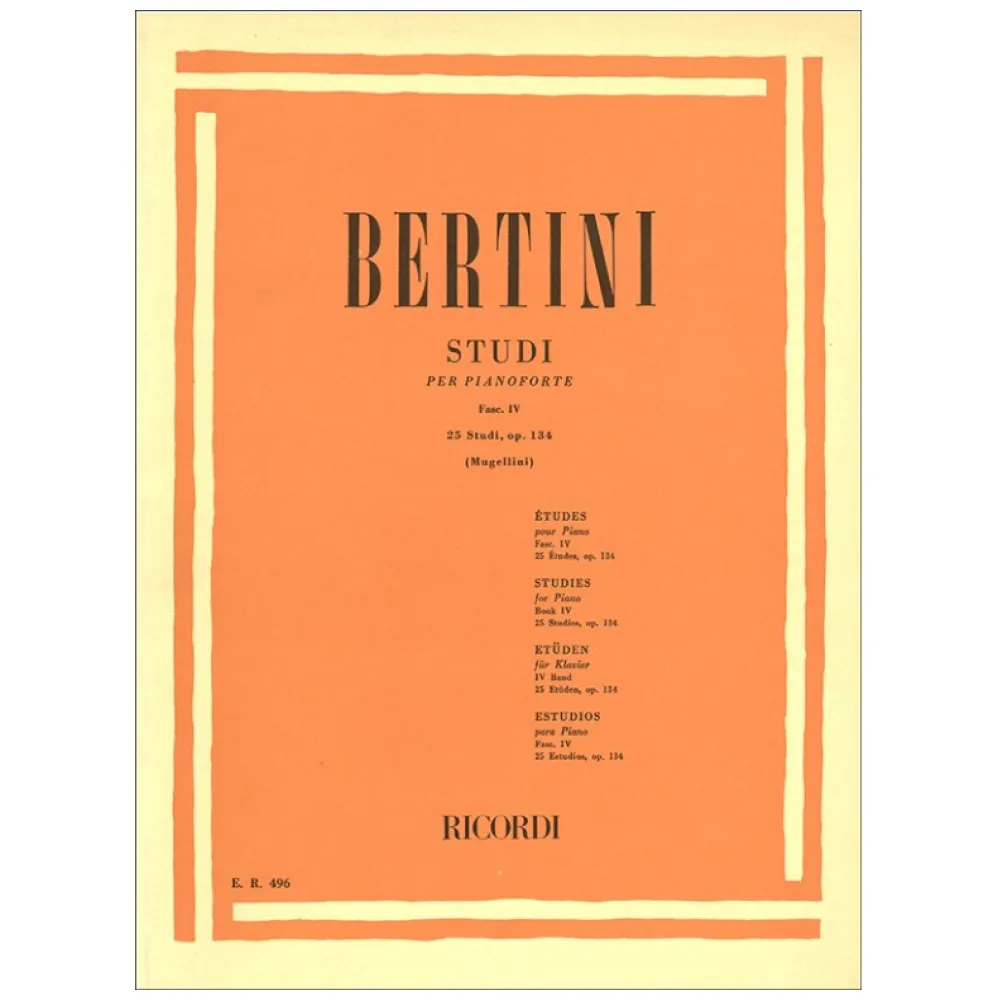 BERTINI 25 STUDI PER PIANOFORTE FASC.IV OP. 134