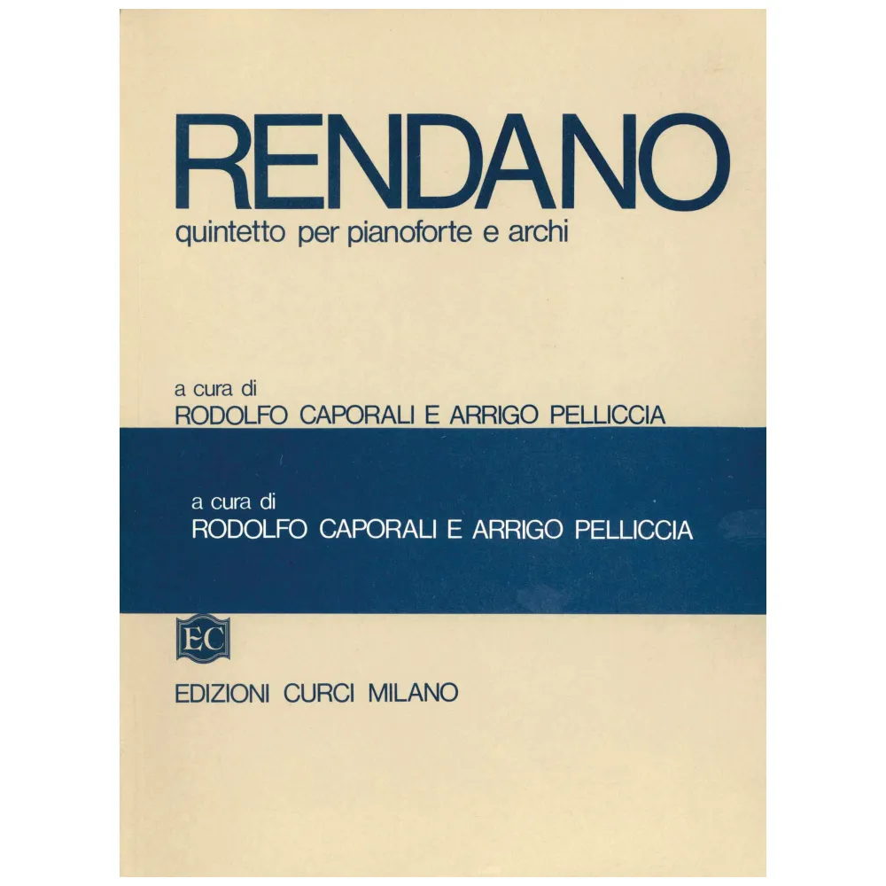 RENDANO QUINTETTO PER PIANOFORTE E ARCHI – VIOLINO PRIMO