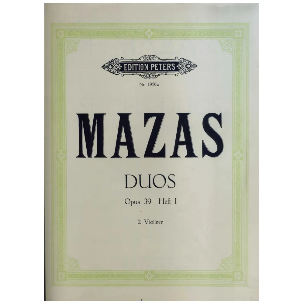 MAZAS DUOS OPUS 39 HELF I 2 VIOLINI