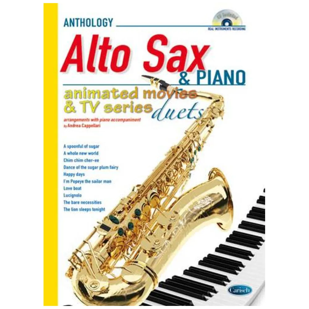 ANTHOLOGY ALTO SAX & PIANO ANIMATED MOVIES & TV SERIES