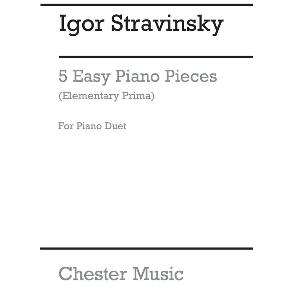 IGOR STRAVINSCKY 5 EASY PIECES FOR PIANO DUET