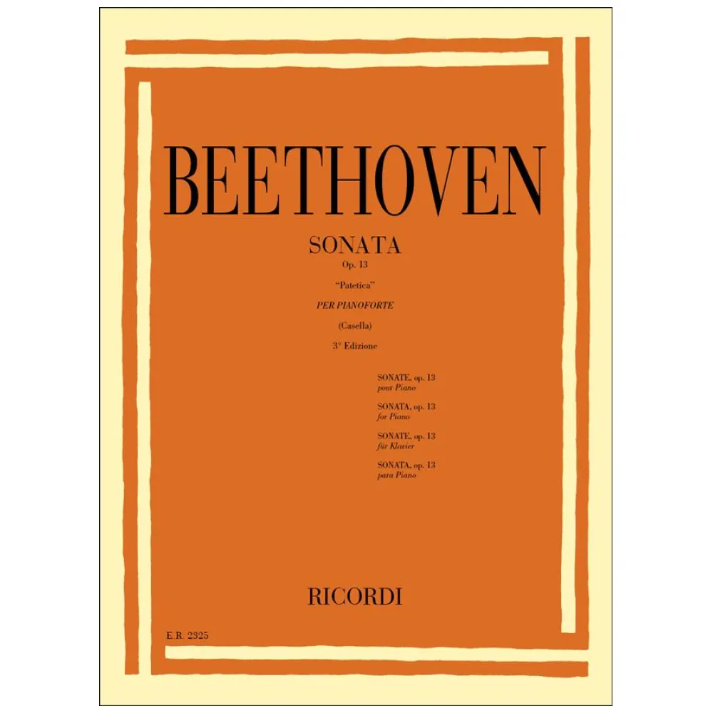 BEETHOVEN SONATA OP.13 N.8 PATETICA ED. RICORDI