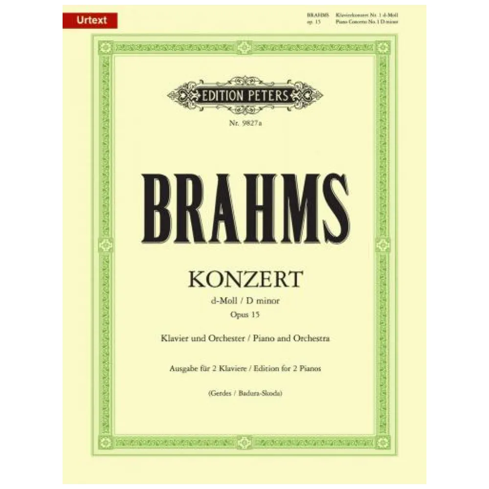 BRAHMS KLAVIER KONZERT D MINOR OPUS 15 PER 2 PIANOFORTI A 4 MANI