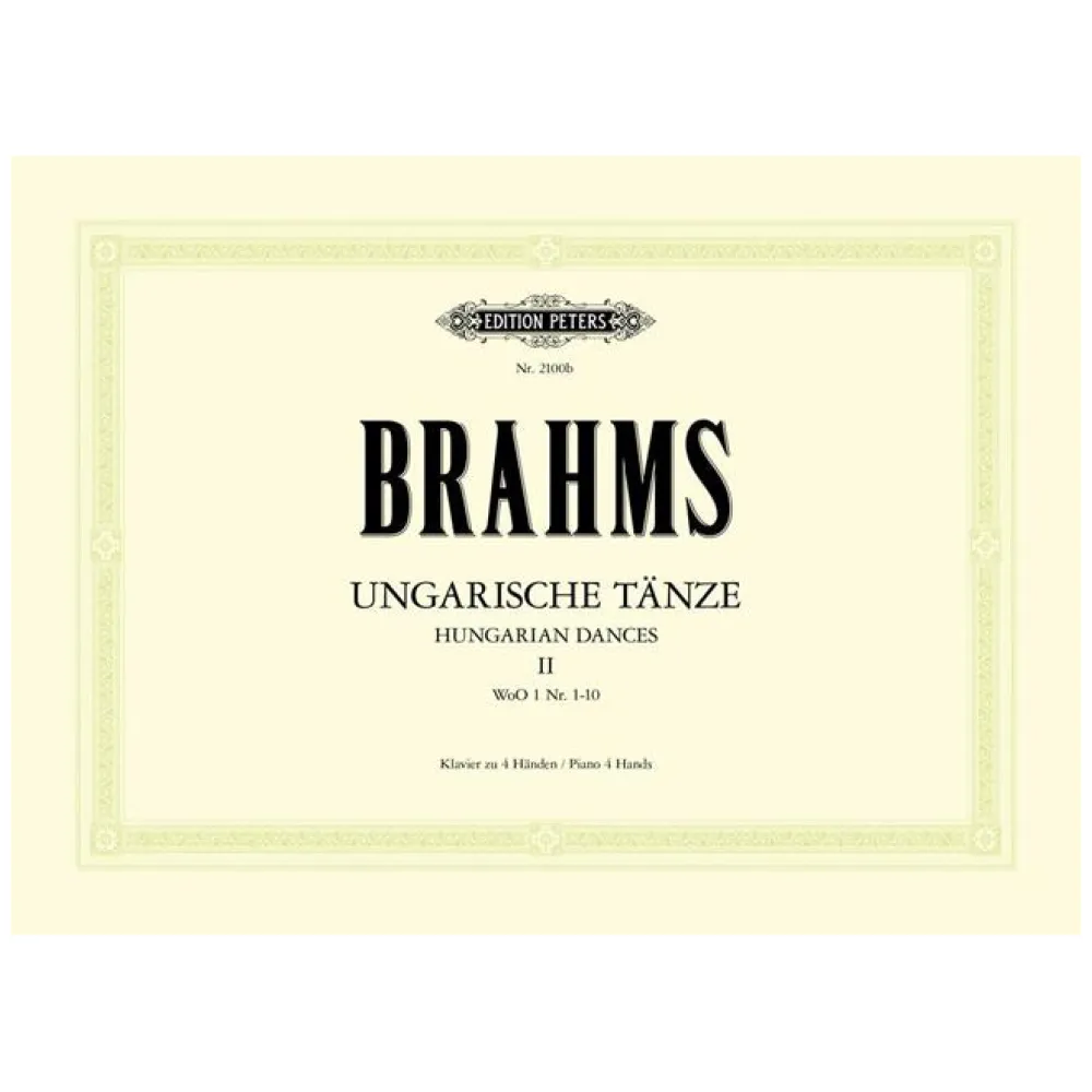 BRAHMS DANZE UNGHERESI PER PIANOFORTE A 4 MANI VOL II PETERS