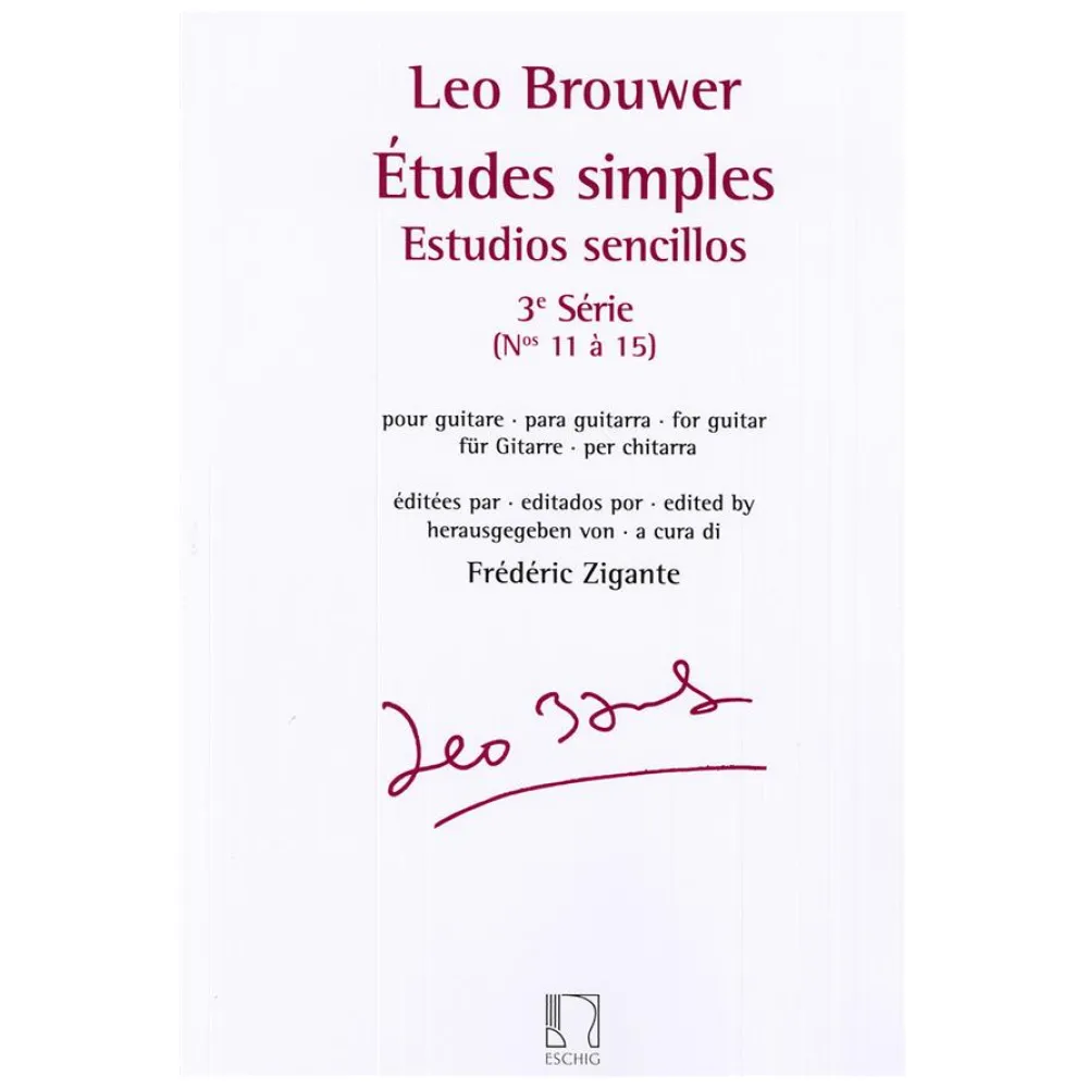 LEO BROUWER ETUDES SIMPLES 3 SERIE