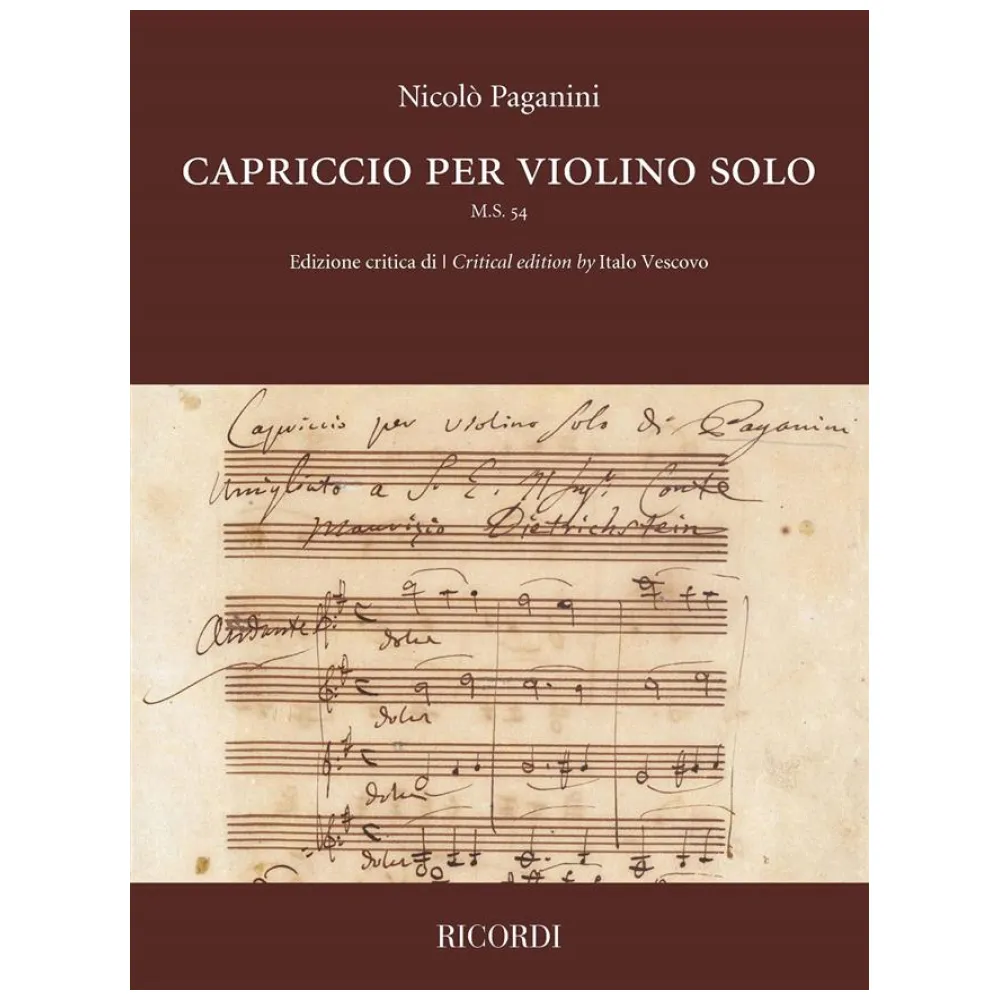 NICOLO’ PAGANINI CAPRICCIO PER VIOLINO SOLO M.S.54