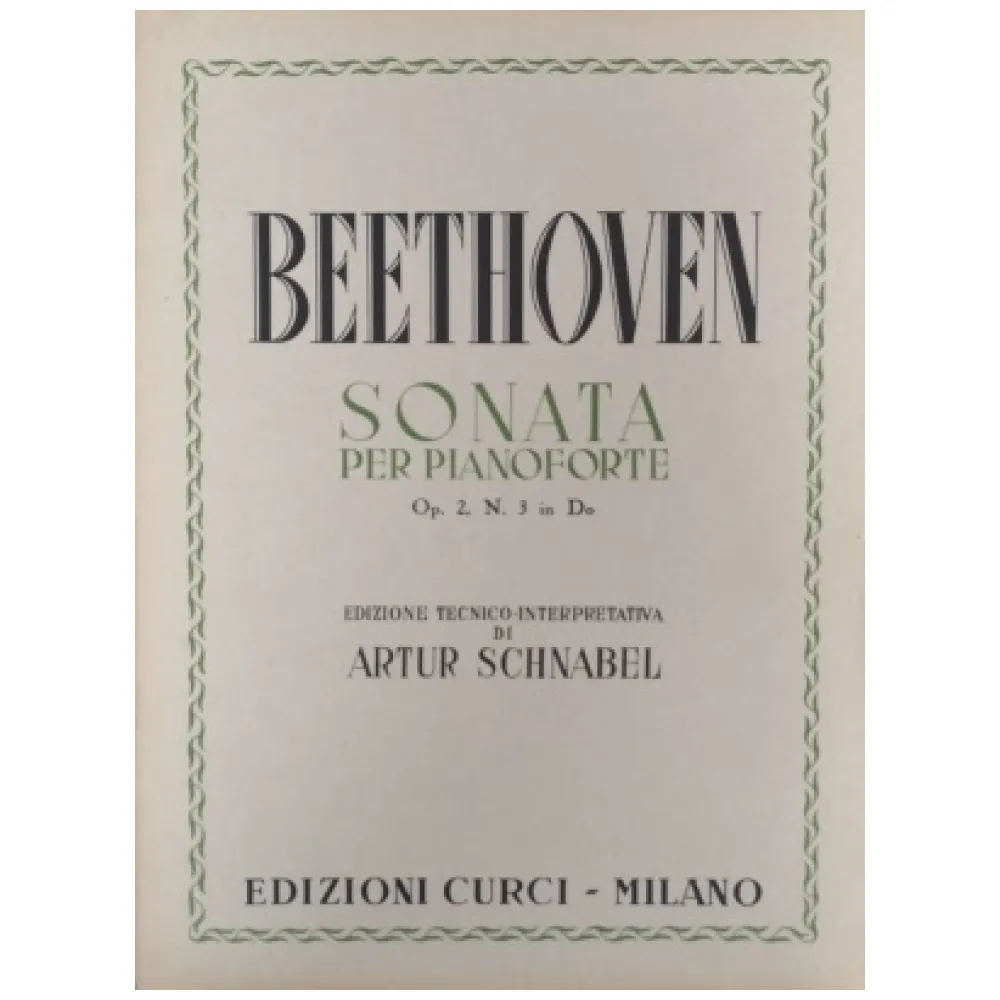 BEETHOVEN SONATA OP.2 N.3 ED. CURCI